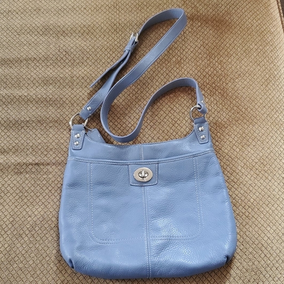 Coach Handbags - Baby Blue Leather Coach Cross Body